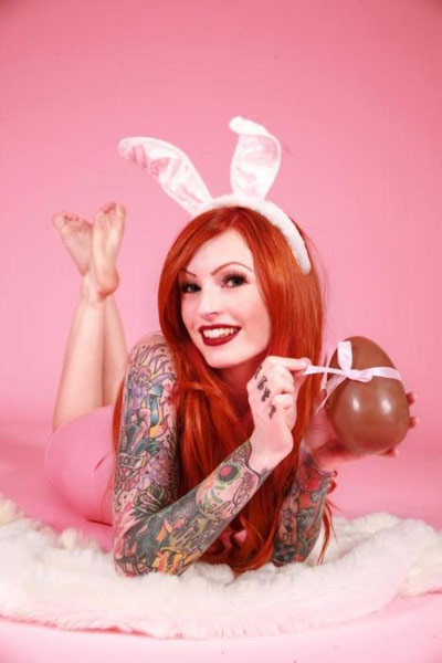 Pin Up Bunny Looking Glam Fo